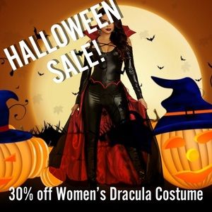 Womens Dracula Halloween Costume. Size Small